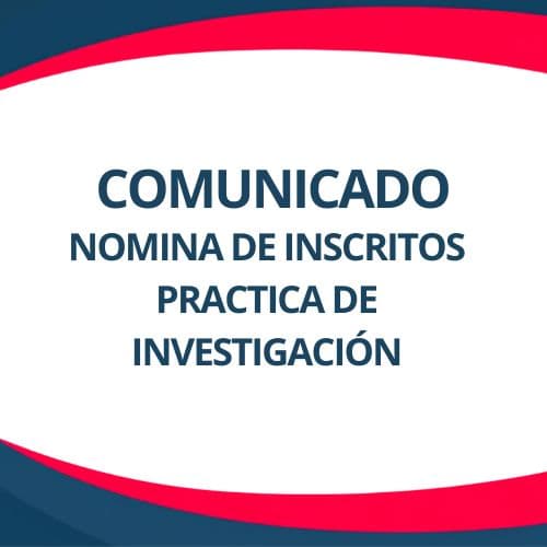 Nomina de inscritos practica pre profesional de investigación
